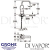 Grohe Allure E Infra-Red Electronic Basin Mixer Dimensions